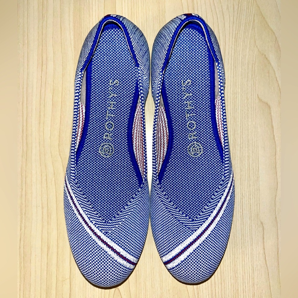 Rothy’s “The Flat” Size 8 - Blue Pattern
